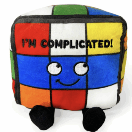 I’m Complicated!” Plush Rubiks Cube